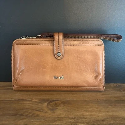 The Sak Wristlet – Light Brown, Front Pocket, Zip Shut - Image 1 of 4