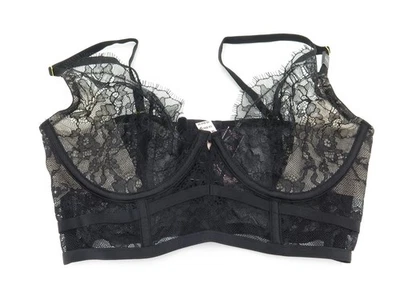 NWT! VICTORIA'S SECRET 34C Very Sexy Unlined Demi-Bust Black Lace Bra  - Image 1 of 4