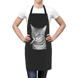 Katze raucht eine Zigarettenschürze, lustiges Geschenk, lustiges Katzengeschenk - kostenloser Versand! - Bild 1 von 5