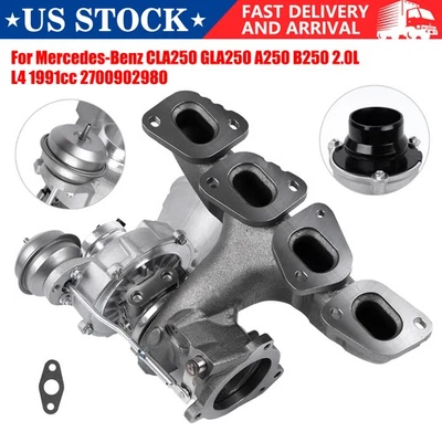 OEM Turbo Turbocharger For Mercedes Benz GLA250 CLA250 A250 B250 L4 2.0L 1991CC Foto 1 de 4