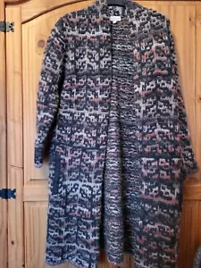 Ladies Monsoon Mohair Blend Long Cardigan- Coatigan Size M 12-14 - Picture 1 of 11