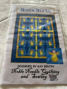 Heaven Help Us Noble Needle Quilting Sewing Pattern Kay Gentry 51 x 60 1/4” VTG - Picture 1 of 3