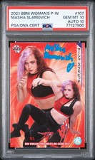 MASHA SLAMOVICH 2021 BBM JAPAN SIGNED ROOKIE CARD - PSA 10 GEM MINT w/ 10 AUTO