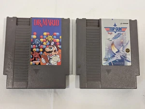 Nintendo NES Games - Lot of 2 Dr. Mario and Top Gun - Picture 1 of 5