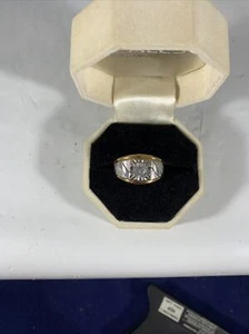 mens size 11 gold plated cz ring - Picture 1 of 6