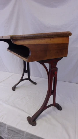 Vintage Kenny Bros Wolkins Boston Adjustable Steel School Desk Legs Excellent Cover