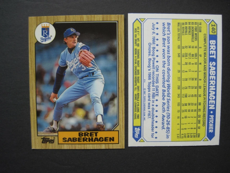 ROYALS TIFFANY BASEBALL CARDS You Pick Choose TOPPS 1985 1986 1987 Rare - Image 1 of 1