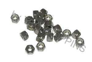 20-SS 1/4"-20 TUERCAS DE BLOQUEO HEXAGONALES NYLOC NAILON ACERO INOXIDABLE 18-8 SUJETADORES SUMINISTROS - Imagen 1 de 1