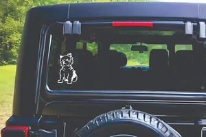 Custom Yorkie Toy Dog Breed window decal sticker gift dog handler window cling - Picture 1 of 1
