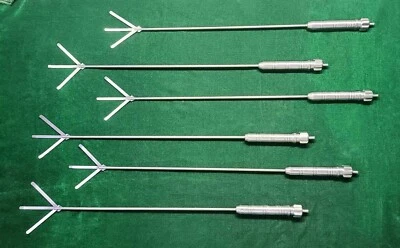 Ventilador retractor laparoscópico 6 piezas 3 aspas 5 mm x 330 mm instrumentos quirúrgicos reutilizables Foto 1 de 4