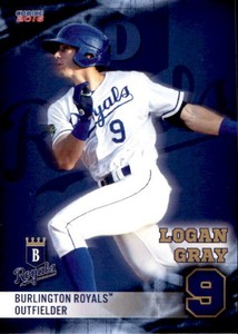 2016 Burlington Royals Choice #14 Logan Gray Leawood Kansas KS Baseball Card