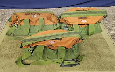 3 Bucket Boss Mechanics Canvas Tool Bags Zipper Bag Green Large Military - Image 1 of 4