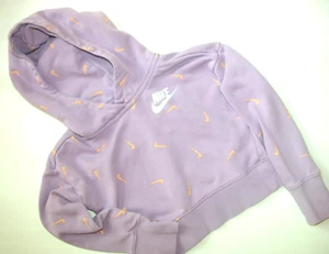Nike Sportswear Pullover Cropped Hoodie Girls XS Standard Fit Purple Kid Child - Picture 1 of 3