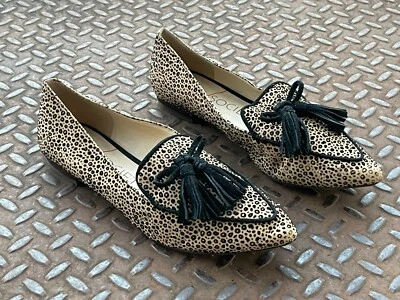 Sole Society Flat Loafer Shoes HADLEE Tassel Leather/Textile Size 38.5 - Image 1 of 4