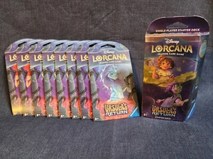 Disney Lorcana Ursula's Return Starter Deck y 8 paquetes de refuerzo de ampollas - Imagen 1 de 4