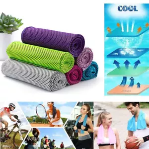 Thin Light Exercise Cooling Towel - Fast Dry Gym Sports Workout Yoga Running Jog - Picture 1 of 29