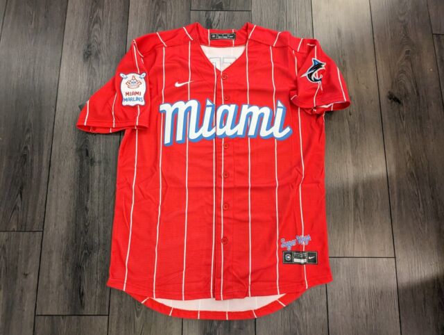 Nike Jazz Chisholm Jr. Red Miami Marlins City Connect Replica