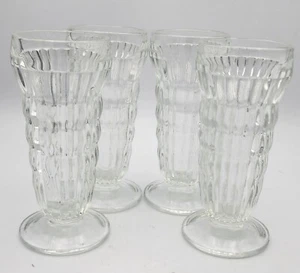 Vintage Jeannette Glass Co Juice Glasses JEG3 Pattern Set of 4 Clear 1930’s MCM - Picture 1 of 8