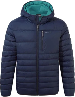 Craghoppers Mens Compresslite VIII Hooded Packable Padded Jacket Coat Navy Sz M - Image 1 of 4