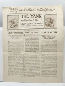 1918 The Yank Periodical Oct, 12 Liberty Loan NY Military WWI Terms of Victory - Picture 1 of 6