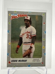 1988 Fleer Star Stickers Eddie Murray Baseball Card #2 NM-MT FREE SHIPPING