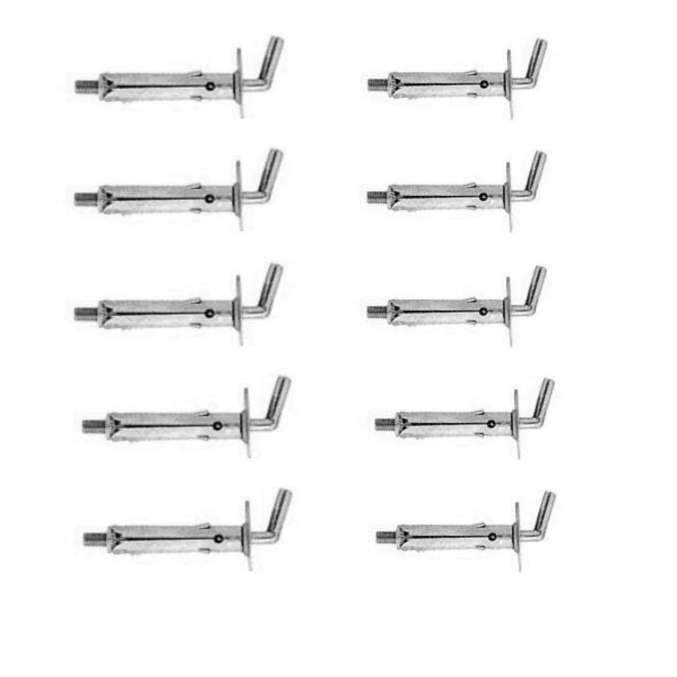 Minitassello Tassello in Acciaio Ferro Mini Con Gancio Corto Mm 6 Cromato 10 Pz - Immagine 1 di 1