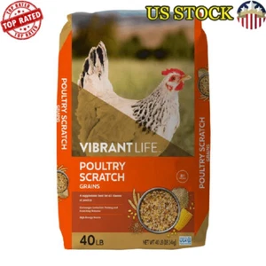 High Energy Poultry Scratch Grain 40 Lb Chickens Turkeys Healthy Treat Grain Mix - Picture 1 of 7
