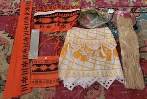 Hula girl Hawaiian dancer grass skirt Womens  M costume  island cosplay set - Picture 1 of 4