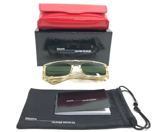 Oliver Peoples x KHAITE Sunglasses OV5549SU 109471 1979C Buff with Vibrant Green - Picture 1 of 13