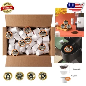 Gourmet Dark Roast Sumatra Pods - 96 Count K-Cup Compatible, Eco-Friendly Design - Picture 1 of 10