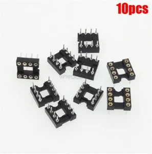 Adaptador de zócalo de inmersión de 2,54 mm de paso de 8 pines con orificio redondo de 10 piezas bi - Imagen 1 de 2