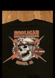 Harley Davidson T-shirt Men’s Large Skull Lightning Oxford Alabama Short Sleeve - Picture 1 of 8