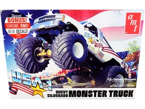 Skill 2 Model Kit Chevrolet Silverado "USA-1" Monster Truck 1/25 Scale Model by - Picture 1 of 1