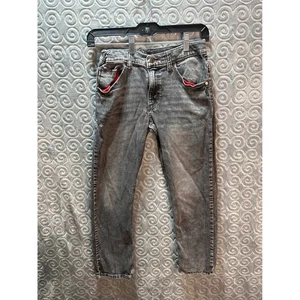 Wrangler Kinder Slim Fit Jeans grau Waschung distressed Denim Jungen Größe 12 Husky - Bild 1 von 8