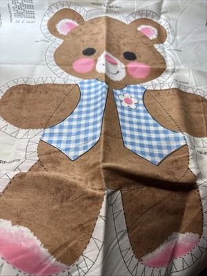 Panel de tela de oso de peluche Spring Mills Inc GRANDE de colección 7410 material de costura Foto 1 de 4