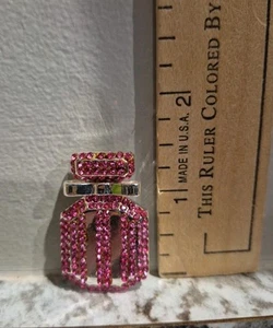 Victoria's Secret Pink Rhinestones Bombshell Bottle W/Silver Tone Brooch/Pin - Picture 1 of 4