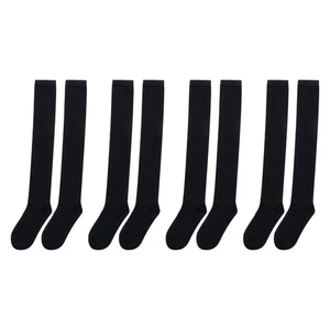 4 pares de medias cálidas de algodón por encima de la rodilla calcetines altos para mujer - Imagen 1 de 12