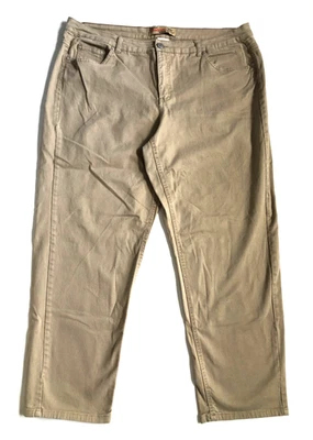 Just My Size Size 24W (42x29) Beige Stretch Classic Denim Tapered Jeans Women's - Image 1 of 4