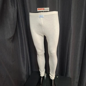 PANTALONI IGNIFUGHI SOTTOTUTA OMOLOGATI FIA 8856 2000 TG L BIANCO RALLY PISTA - Picture 1 of 2