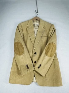 Vintage McGregor Corduroy Sport Coat Blazer Mens 44 R Elbow Patch Preppy College - Picture 1 of 12