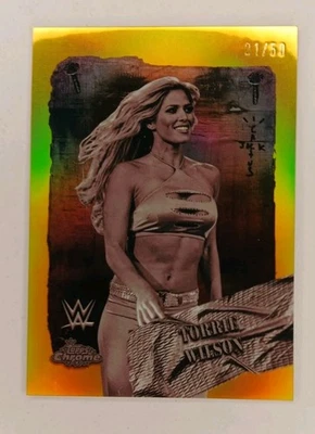 2025 Topps Chrome WWE Cactus Jack Torrie Wilson Rodeo Rebels /50 Gold - Image 1 of 2