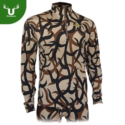 Asat Camo - Bedrock Merino Wool 1/4 Zip - Base Layer - Image 1 of 3