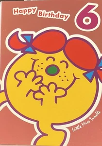 Girls 6th Birthday Card Six Today Age 6 Hallmark Little Miss Trouble - Picture 1 of 3
