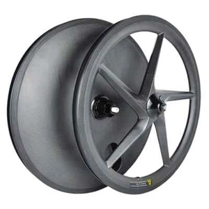 16 Inch Front Five Spokes Rear Full Disk Carbon Wheels Rim Disc Brake Wheelset - Picture 1 of 16