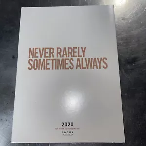 Never Rarely Sometimes Always (DVD) FYC For Your Consideration Awards Screener - Picture 1 of 2