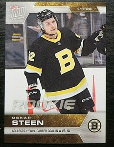 2021-22 21/22 TOPPS NOW NHL Stickers ROOKIE #188 Oskar Steen Boston Bruins 