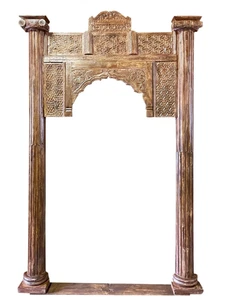 Antique Archway, Rustic Carved Arch, Old Indian Doorway, Unique Reclaimed