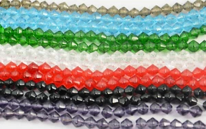 4mm-8mm Bicone Crystal Beads Fishing Wedding Bead Craft Jewellery Making DIY  - Picture 1 of 8