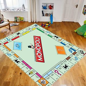 Monopoly Rug,Monopoly Board Rug,Game Rug,Kids Room Rug,Game Room Rug,Home Decor