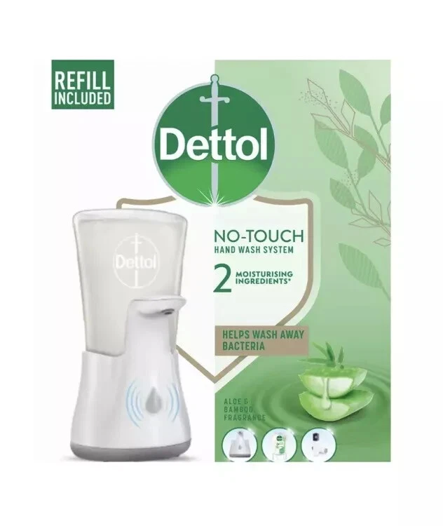 Dispensador de jabón Dettol No Touch + 250 ml recarga aloe vera lavado de manos Foto 1 de 1